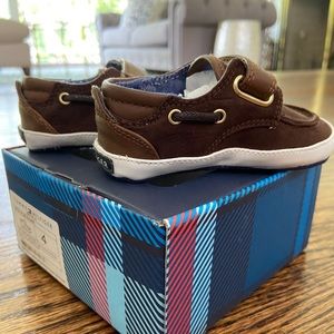 Tommy Hilfiger Brown Suede Baby Shoes - Size 4